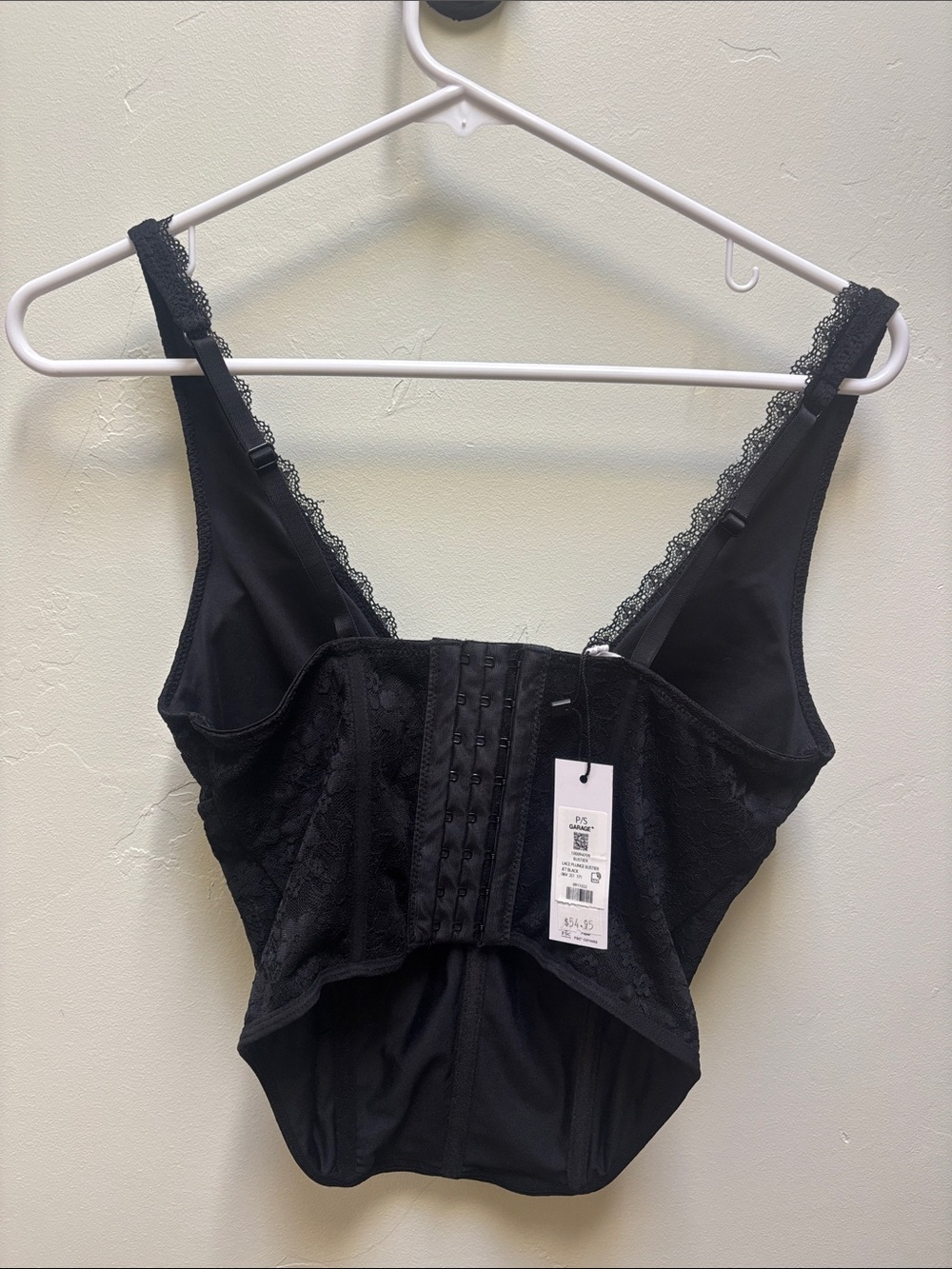 Garage Black Lace Plunge Bustier Top - Picture 2 of 4